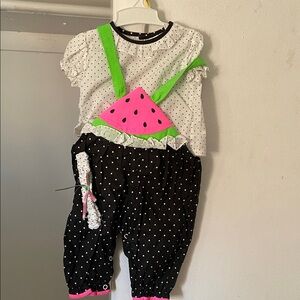 Polka Dot Watermelon Kids Matching Set